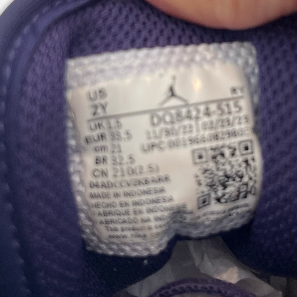 Nike Air Jordan 1 Mid GS 2Y Sky J Purple Sneakers Boys Girls - Picture 8 of 12